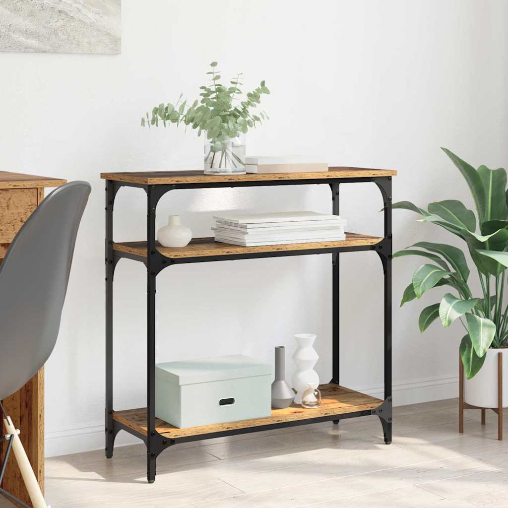 Masa de consola Lemn Vechi 75 x 29 x 75 cm Lemn compozit — imaginea 2