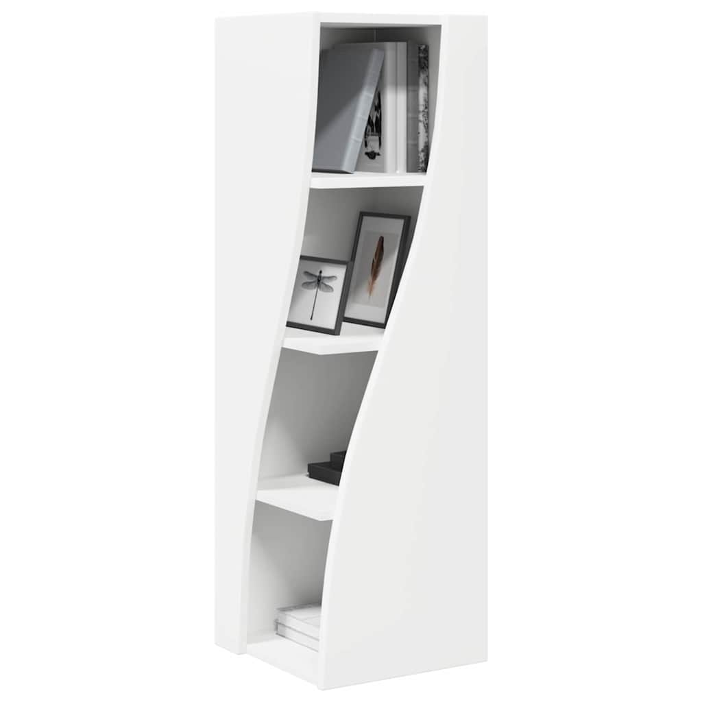 Dulap de colt Alb 32x32x102cm Lemn compozit — imaginea 4