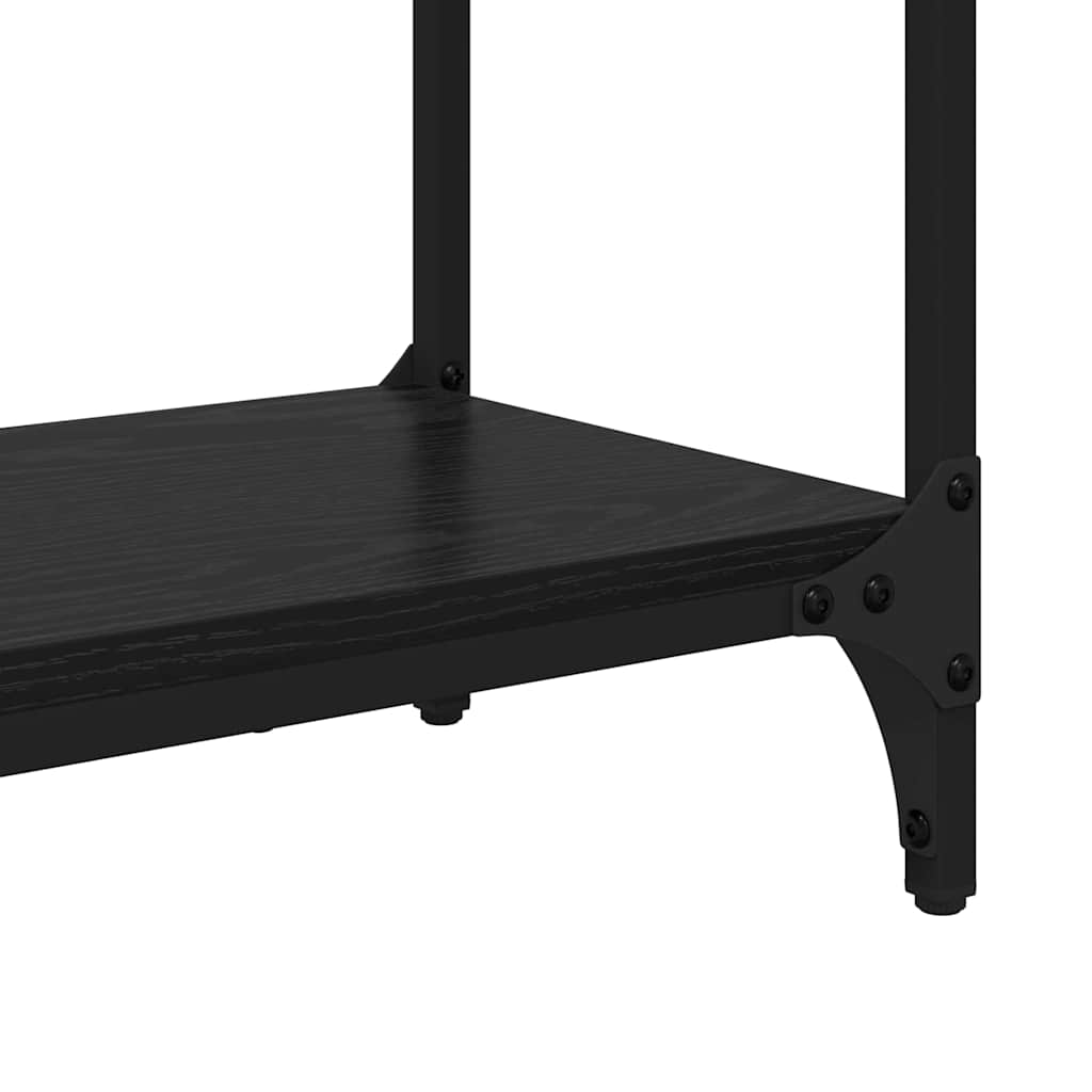 Masa de consola Stejar Negru 75 x 29 x 75 cm Lemn compozit — imaginea 9
