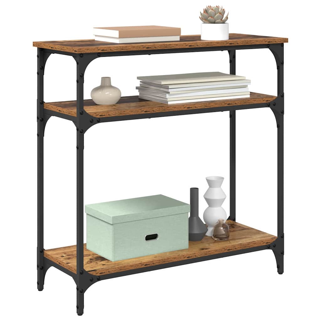 Masa de consola Lemn Vechi 75 x 29 x 75 cm Lemn compozit — imaginea 4
