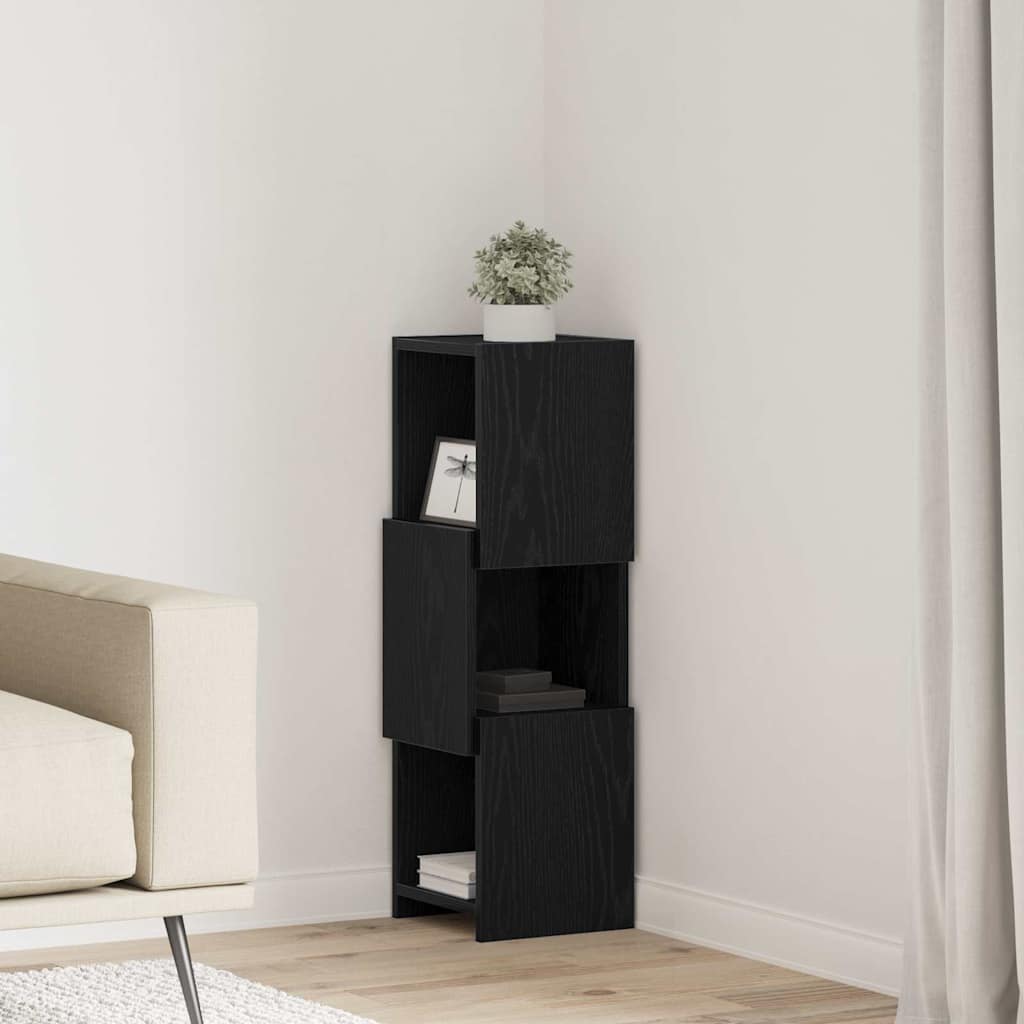 Dulap de colt Alb 25,5x25x80cm Lemn compozit — imaginea 2