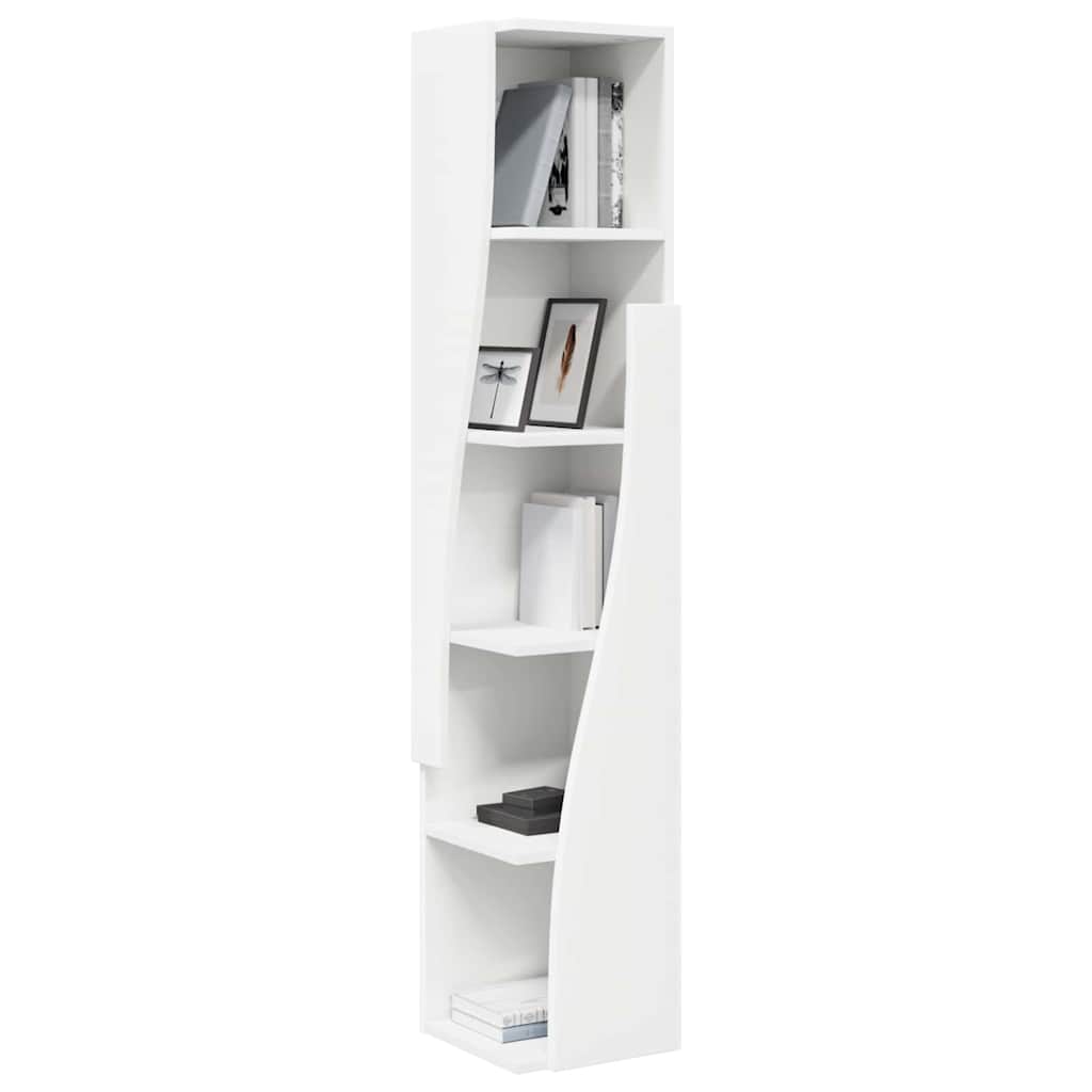 Dulap de colt Alb 27,5x27x140cm Lemn compozit — imaginea 4