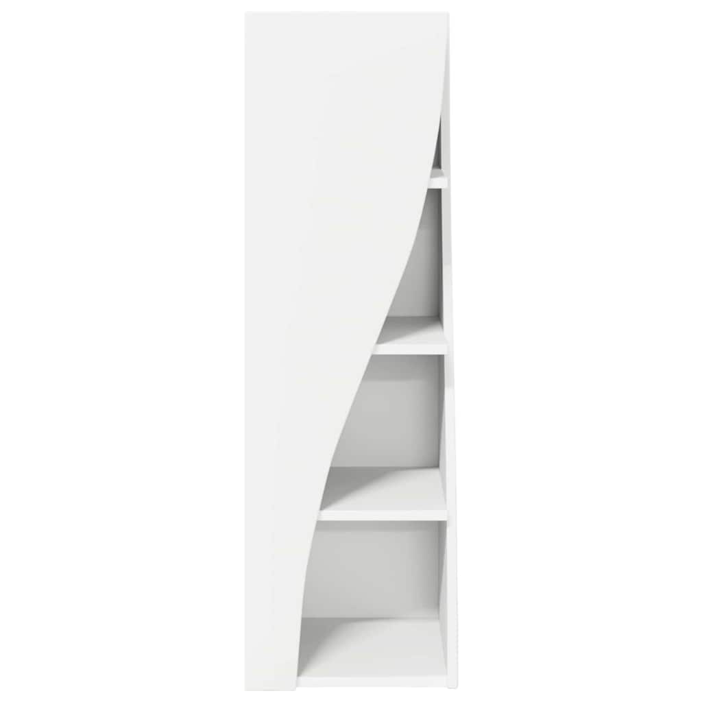 Dulap de colt Alb 32x32x102cm Lemn compozit — imaginea 6