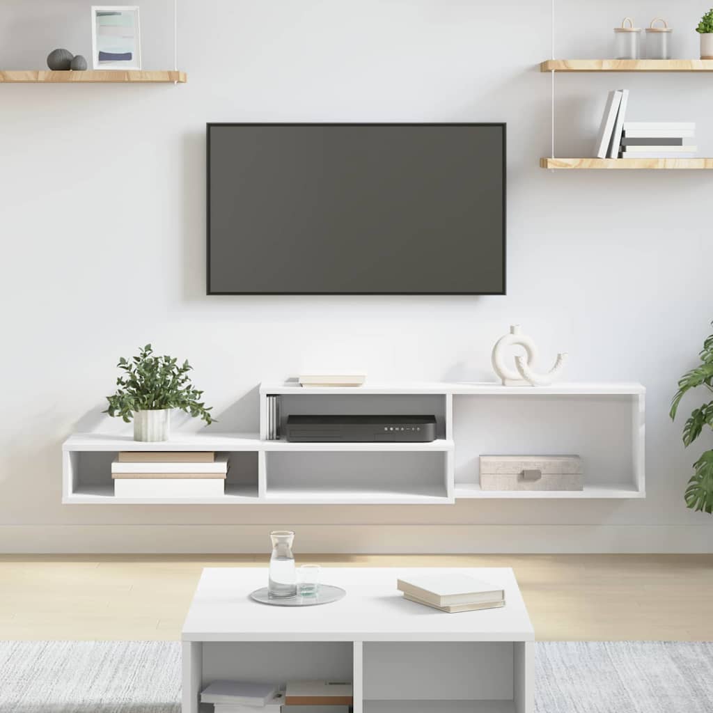 SuportTVdeperete 150x25x28,5cm Lemn compozit — imaginea 2