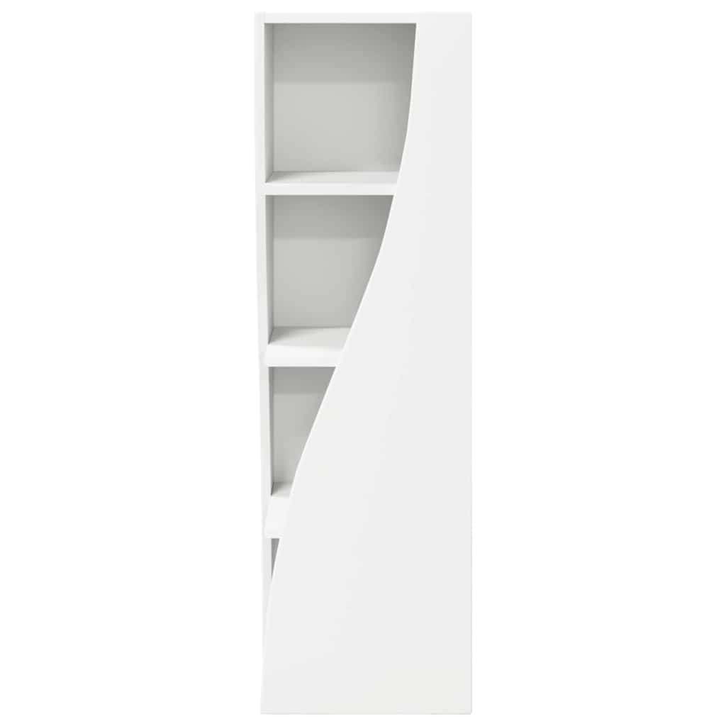 Dulap de colt Alb 32x32x102cm Lemn compozit — imaginea 7