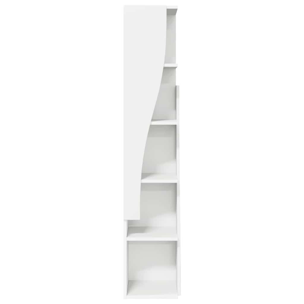 Dulap de colt Alb 27,5x27x140cm Lemn compozit — imaginea 6