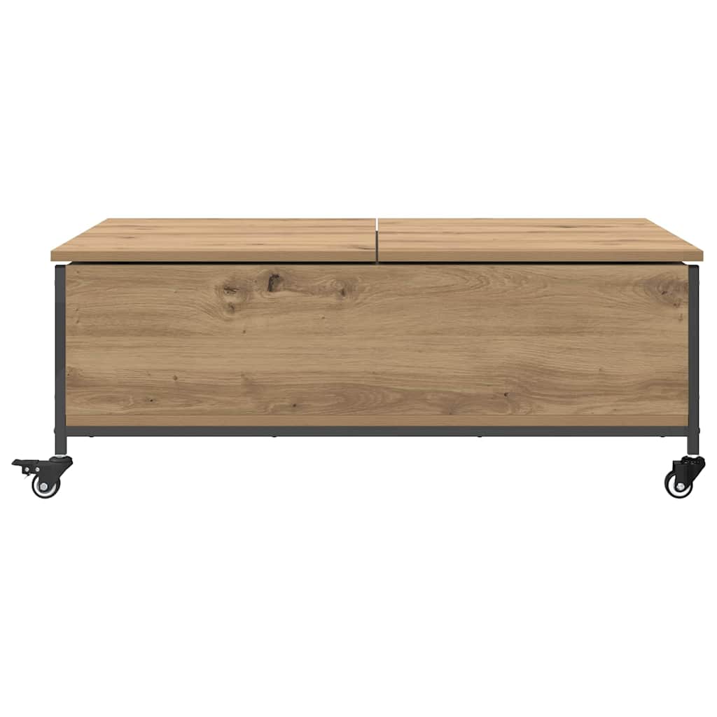 Masa de cafea Stejar Artizanal 91 x 55 x 32 cm Lemn compozit — imaginea 7