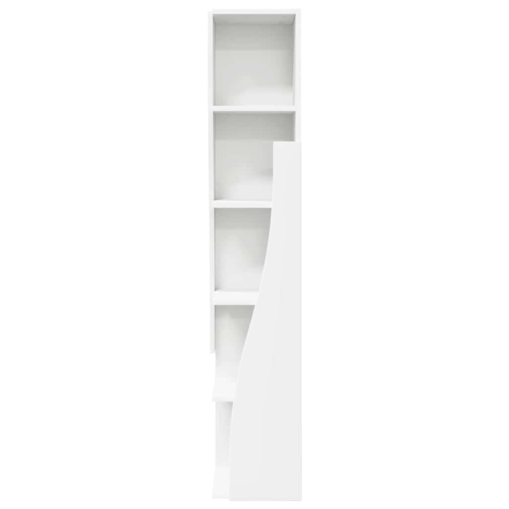 Dulap de colt Alb 27,5x27x140cm Lemn compozit — imaginea 7