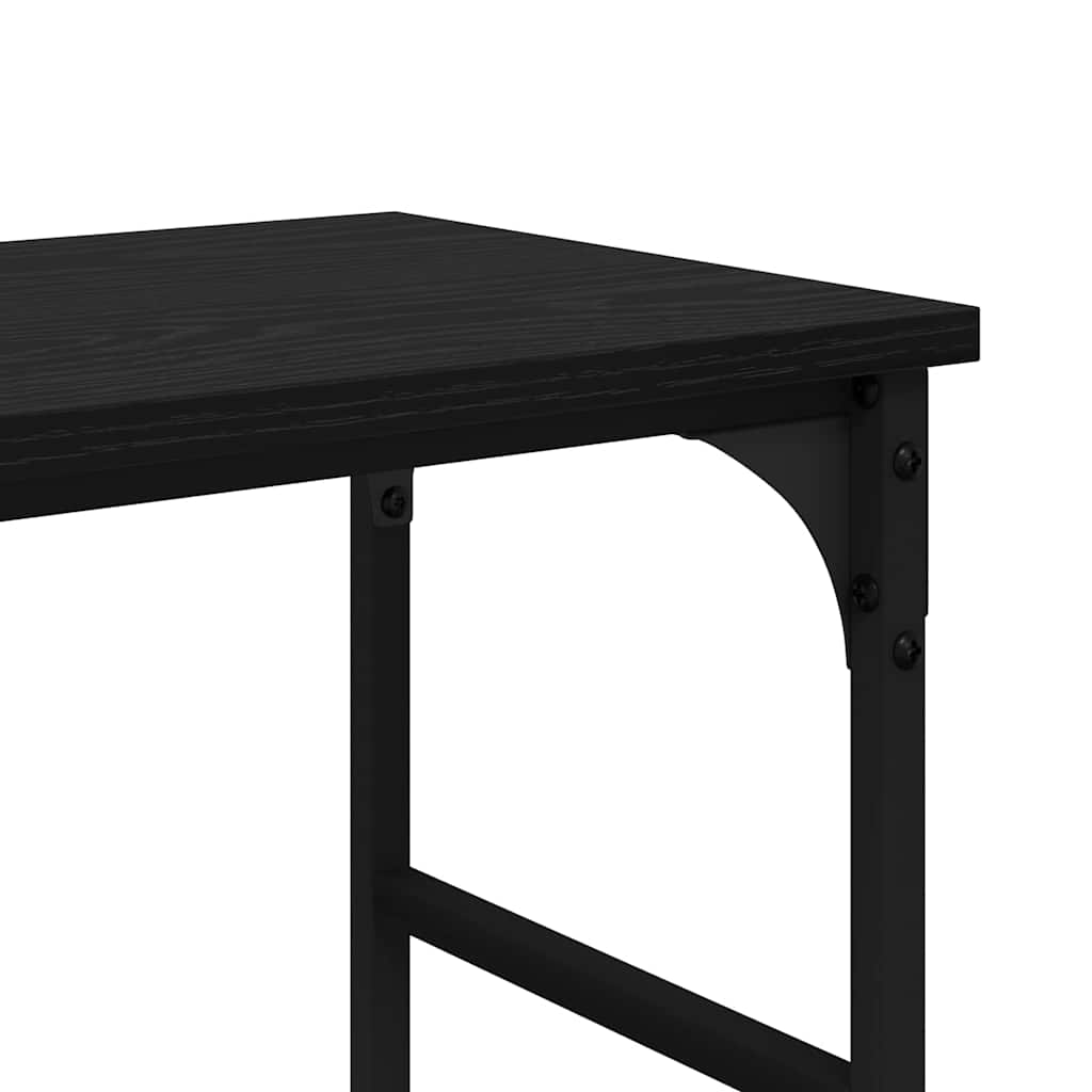 Masa de consola Stejar Negru 150 x 29 x 76,5 cm Lemn compozit — imaginea 9