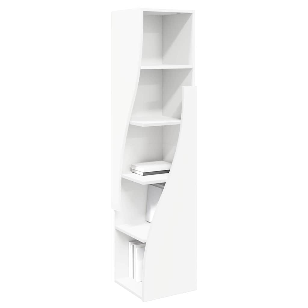 Dulap de colt Alb 32x32x140cm Lemn compozit — imaginea 4