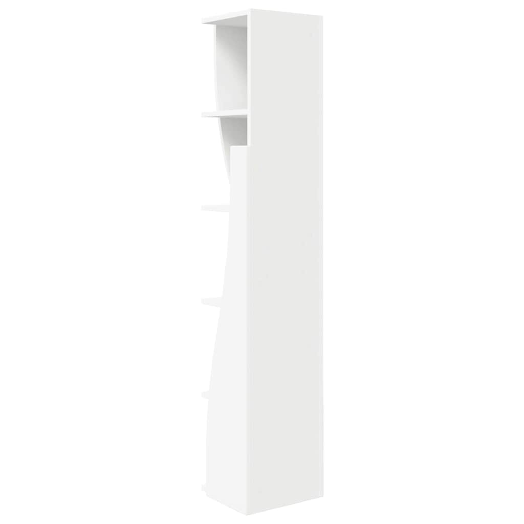 Dulap de colt Alb 27,5x27x140cm Lemn compozit — imaginea 8