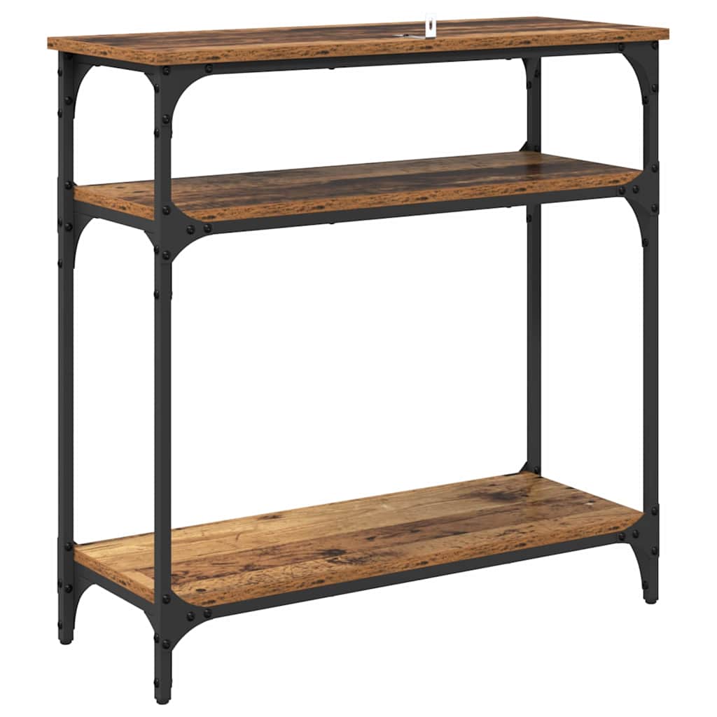 Masa de consola Lemn Vechi 75 x 29 x 75 cm Lemn compozit — imaginea 8