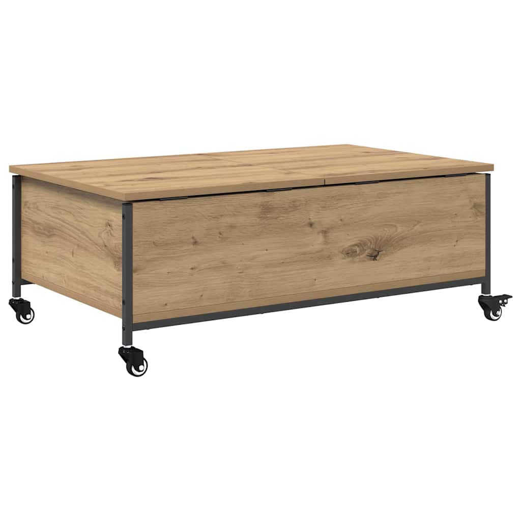 Masa de cafea Stejar Artizanal 91 x 55 x 32 cm Lemn compozit — imaginea 9
