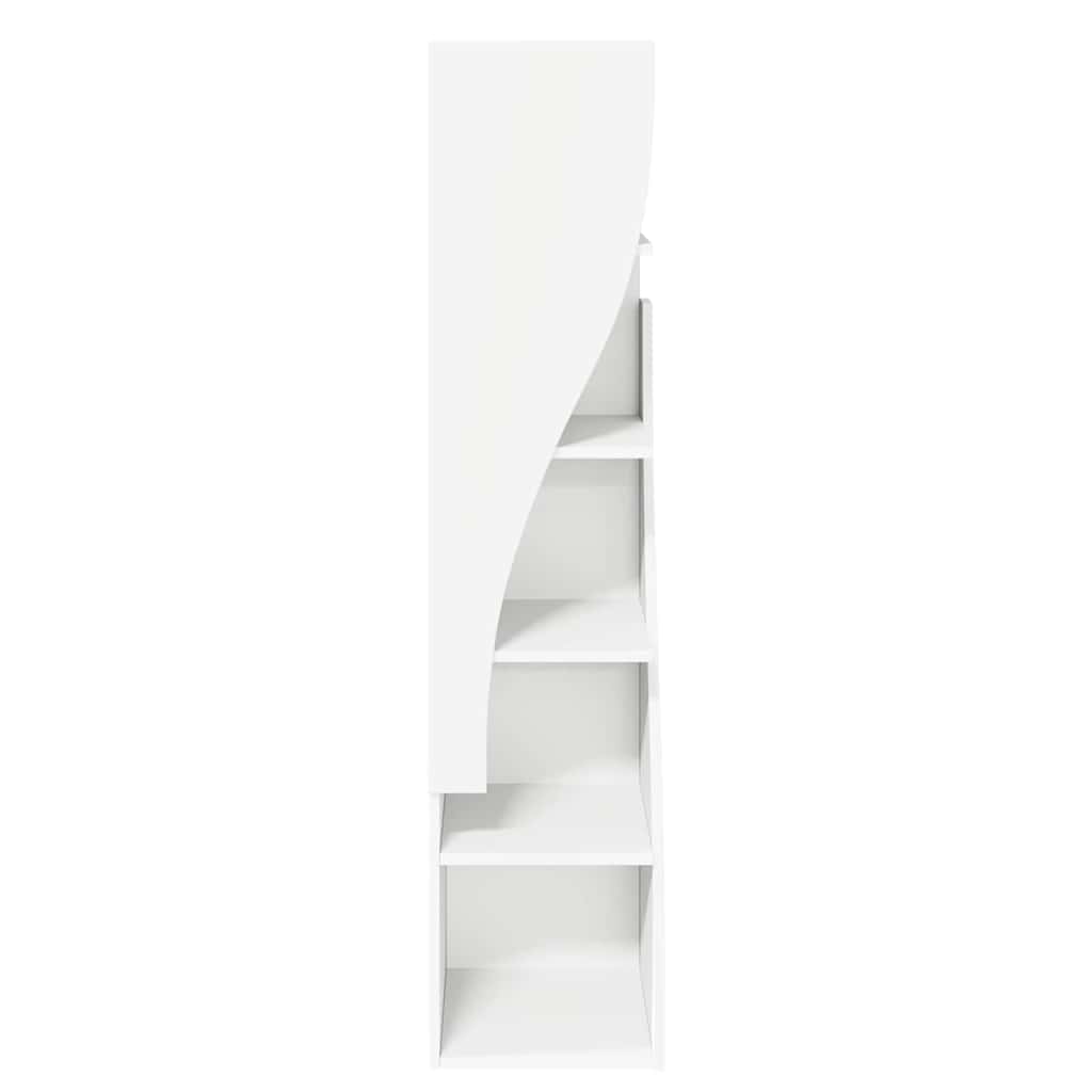 Dulap de colt Alb 32x32x140cm Lemn compozit — imaginea 7