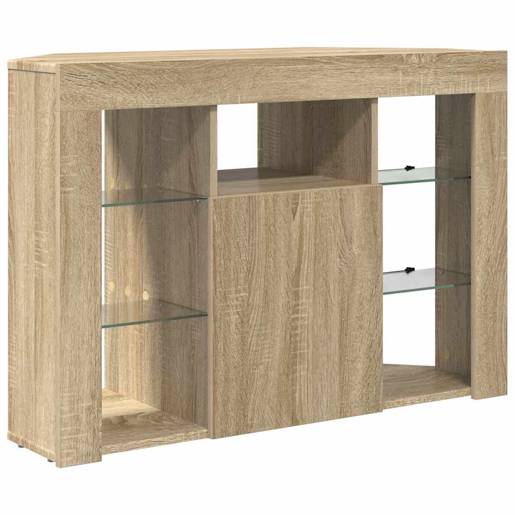 Sifonier LED pentru TV coltar Stejar Sonoma 102 x 40 x 68 cm — imaginea 7