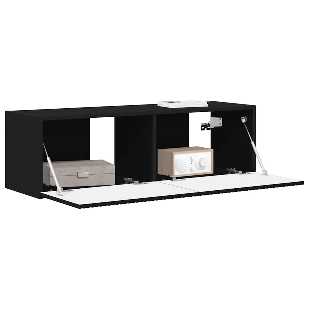 Dulap TV de perete Negru 60 x 31 x 29.5 cm Lemn compozit — imaginea 4