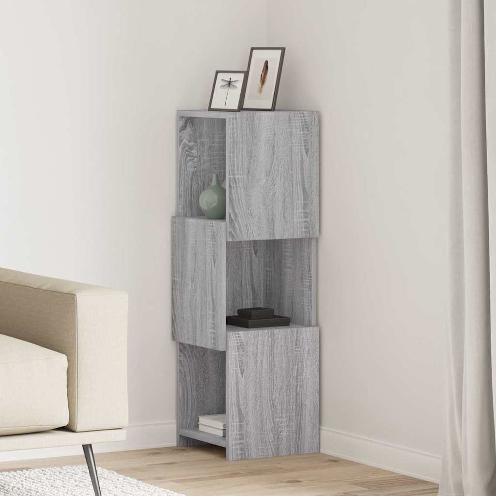 Dulap de colt Alb 30,5x30x95cm Lemn compozit — imaginea 2