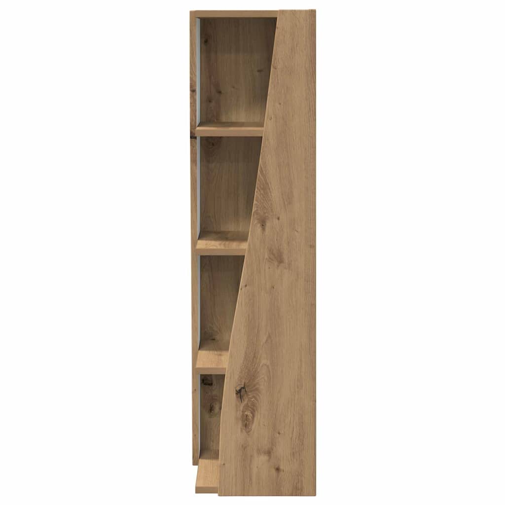 Dulap de colt Alb 27,5x27x102cm Lemn compozit — imaginea 6