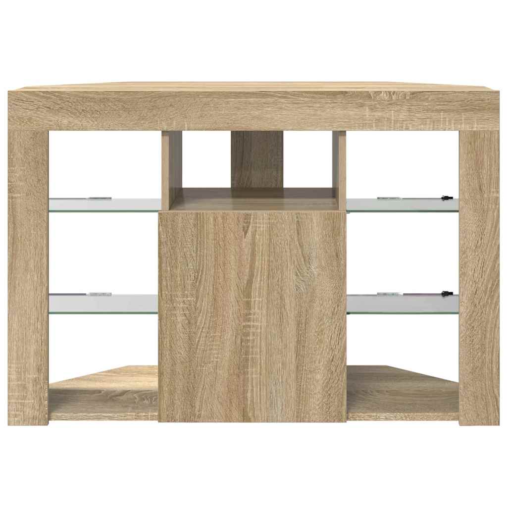 Sifonier LED pentru TV coltar Stejar Sonoma 102 x 40 x 68 cm — imaginea 9