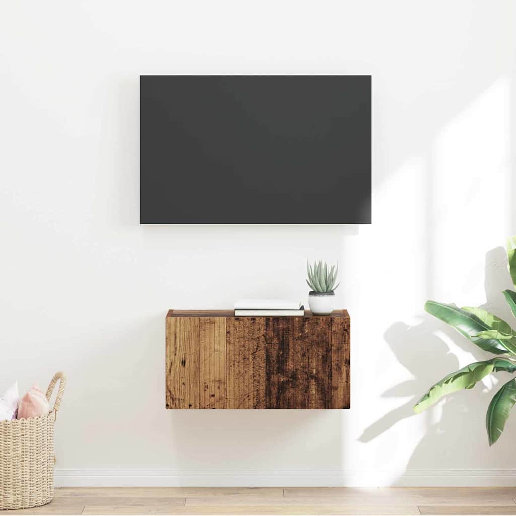 Dulap TV de perete Lemn Vechi 60 x 31 x 29.5 cm Lemn compozit — imaginea 2