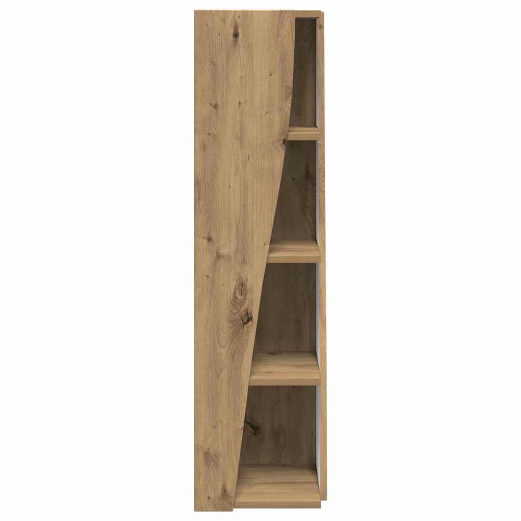 Dulap de colt Alb 27,5x27x102cm Lemn compozit — imaginea 7