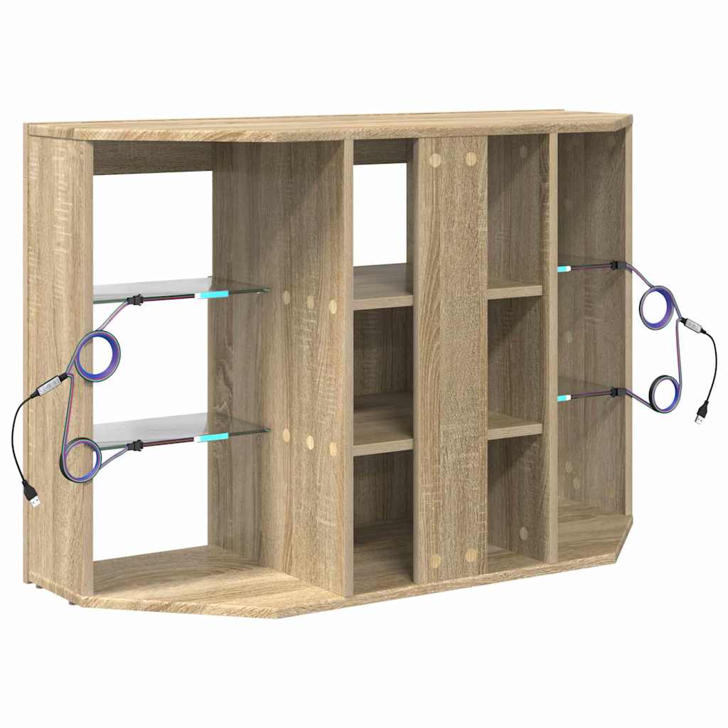 Sifonier LED pentru TV coltar Stejar Sonoma 102 x 40 x 68 cm — imaginea 11