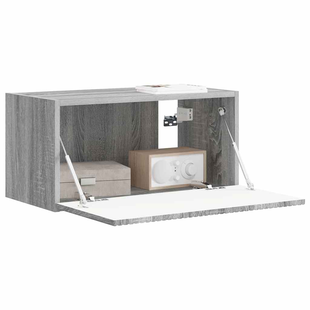 Dulap TV de perete Gri Sonoma 60 x 31 x 29.5 cm Lemn compozit — imaginea 4