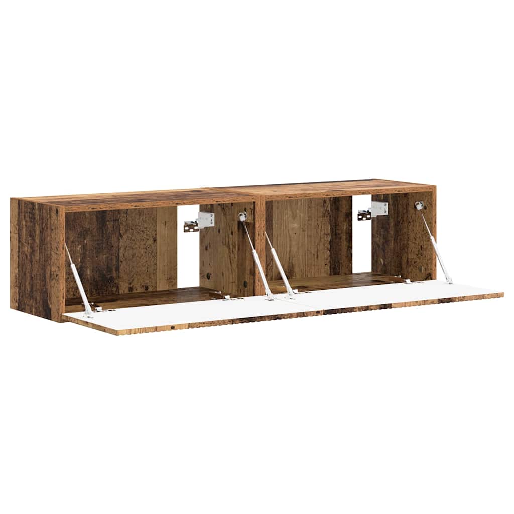 Dulap TV de perete Pe perete 2 pcs Lemn Vechi 60 x 31 x 29.5 cm — imaginea 7