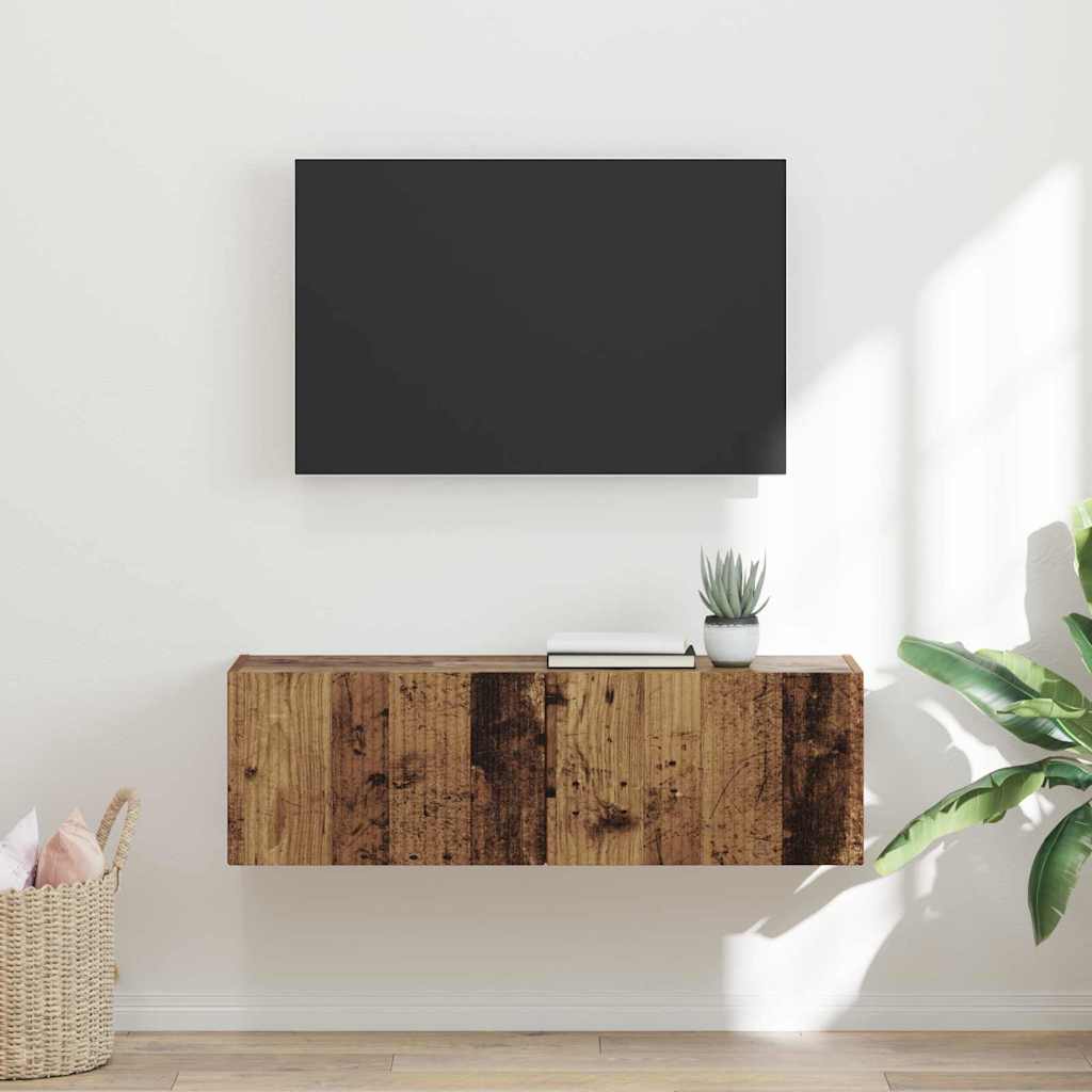 Dulap TV de perete Lemn Vechi 60 x 31 x 29.5 cm Lemn compozit — imaginea 2