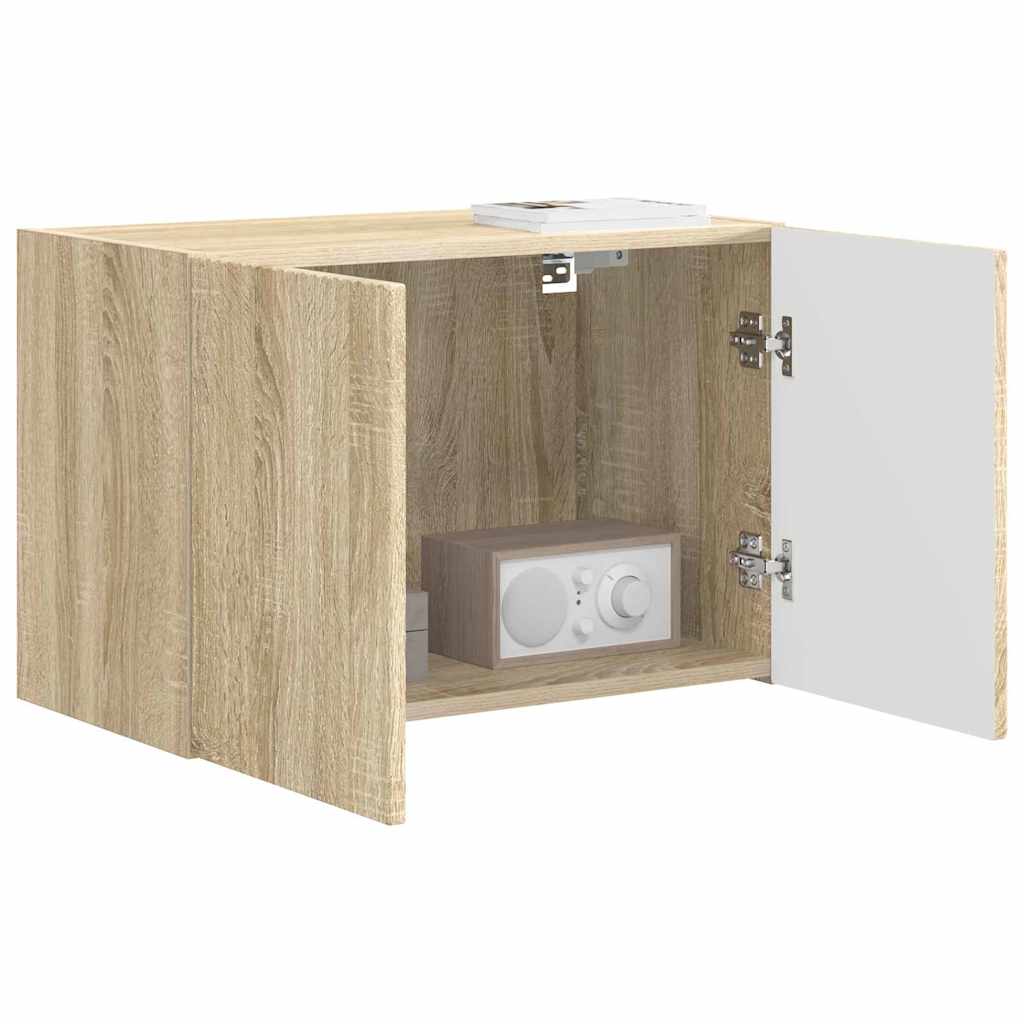 Dulap TV de perete Pe perete Stejar Sonoma 59,5 x 31 x 40 cm — imaginea 4