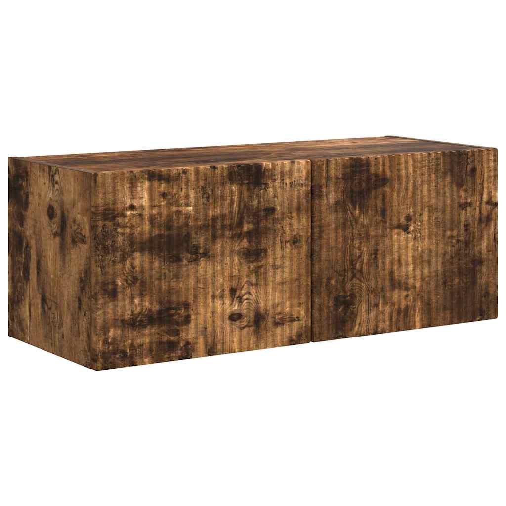 Dulap TV de perete 2 pcs Stejar fumuriu 60 x 31 x 29.5 cm — imaginea 6