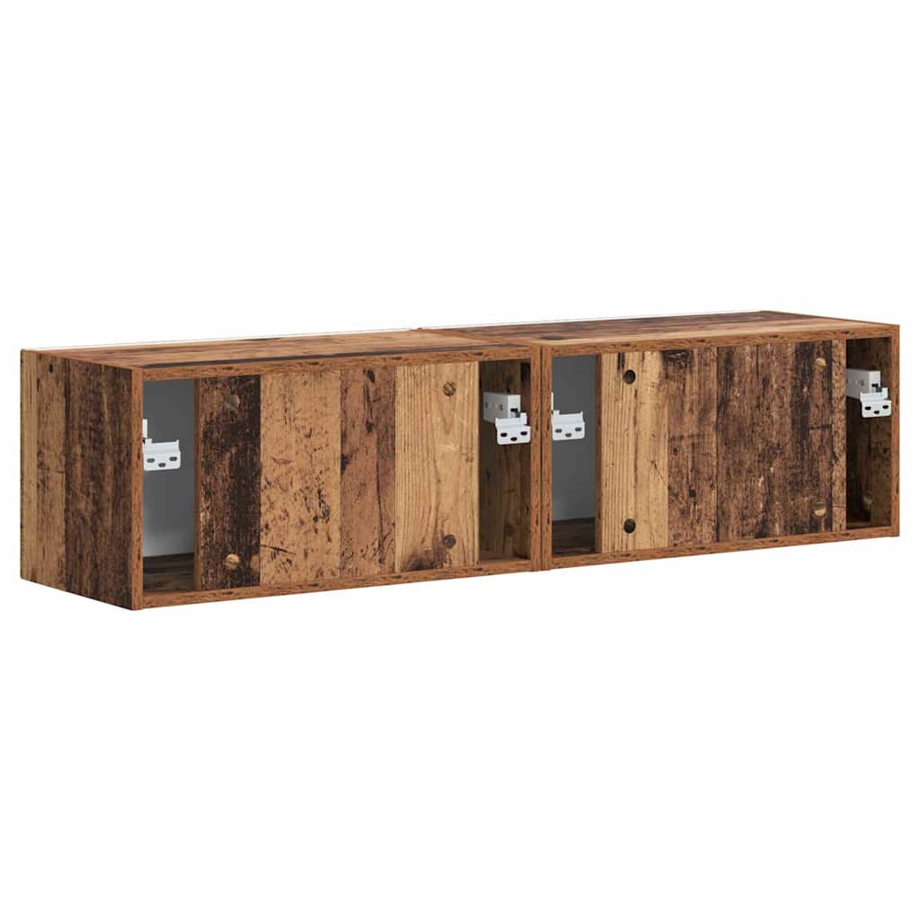 Dulap TV de perete Pe perete 2 pcs Lemn Vechi 60 x 31 x 29.5 cm — imaginea 10