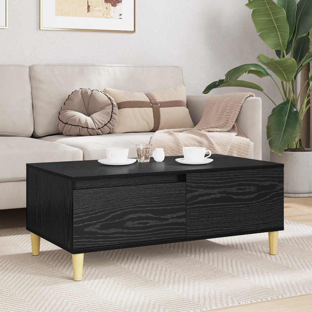 Masa de cafea Stejar Negru 90 x 50 x 35 cm Lemn compozit — imaginea 5