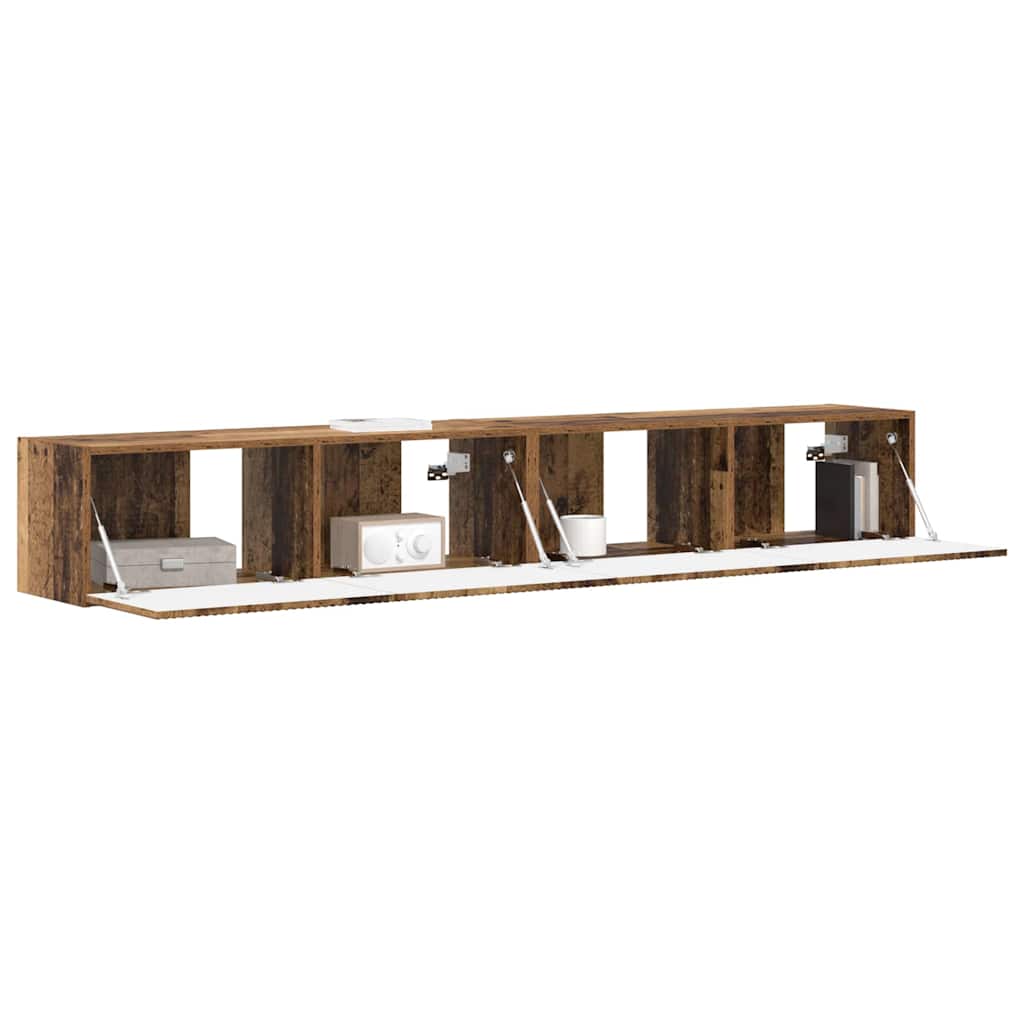 Dulap TV de perete Pe perete 2 pcs Lemn Vechi 60 x 31 x 29.5 cm — imaginea 4