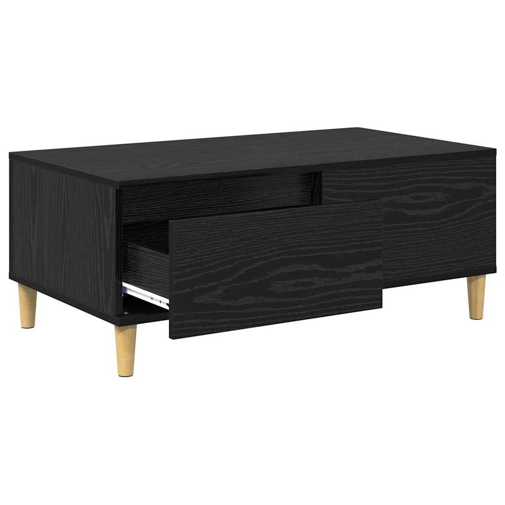 Masa de cafea Stejar Negru 90 x 50 x 35 cm Lemn compozit — imaginea 6