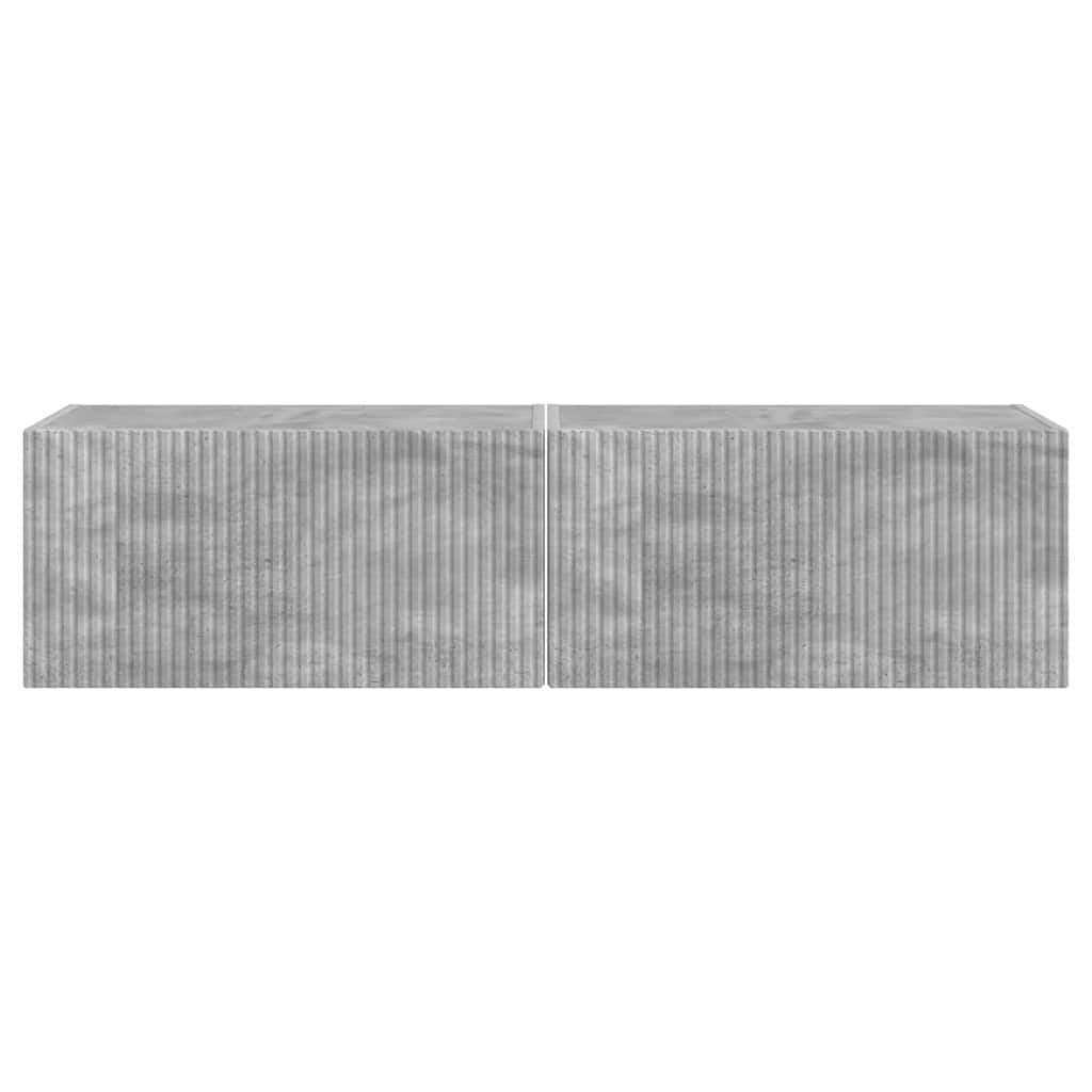 Dulap TV de perete 2 pcs Beton 60 x 31 x 29.5 cm Lemn compozit — imaginea 8