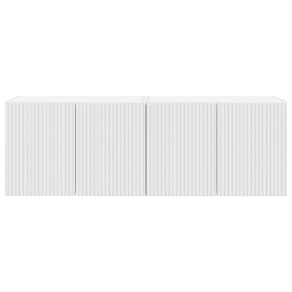 Dulap TV de perete 2 pcs Alb 59,5 x 31 x 40 cm Lemn compozit — imaginea 7