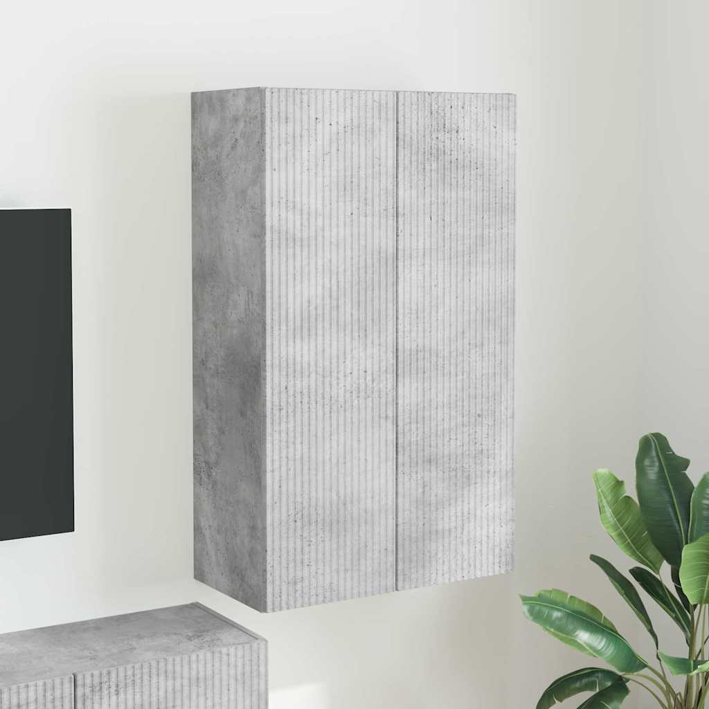 Dulap TV de perete Pe perete Gri din beton 59,5 x 31 x 100 cm — imaginea 2