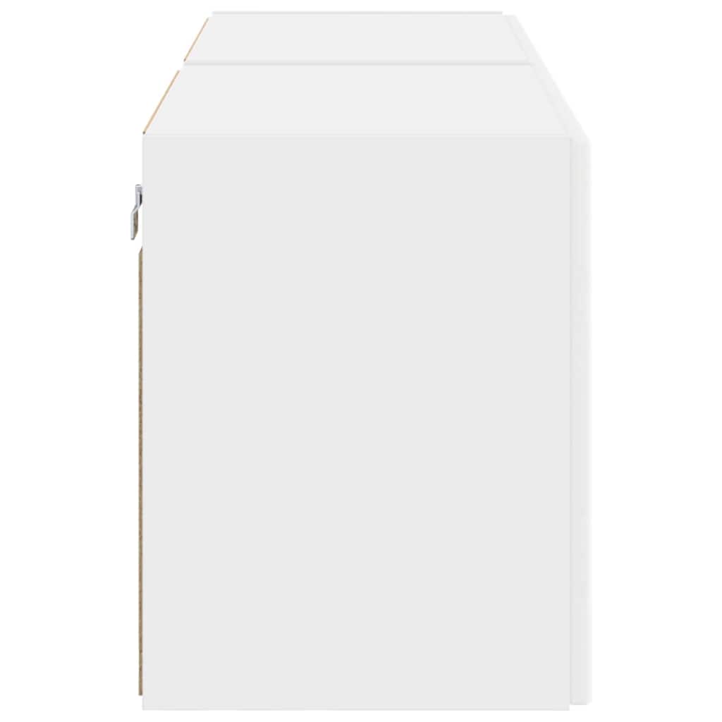 Dulap TV de perete 2 pcs Alb 59,5 x 31 x 40 cm Lemn compozit — imaginea 8