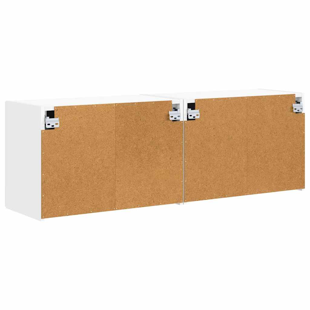 Dulap TV de perete 2 pcs Alb 59,5 x 31 x 40 cm Lemn compozit — imaginea 9