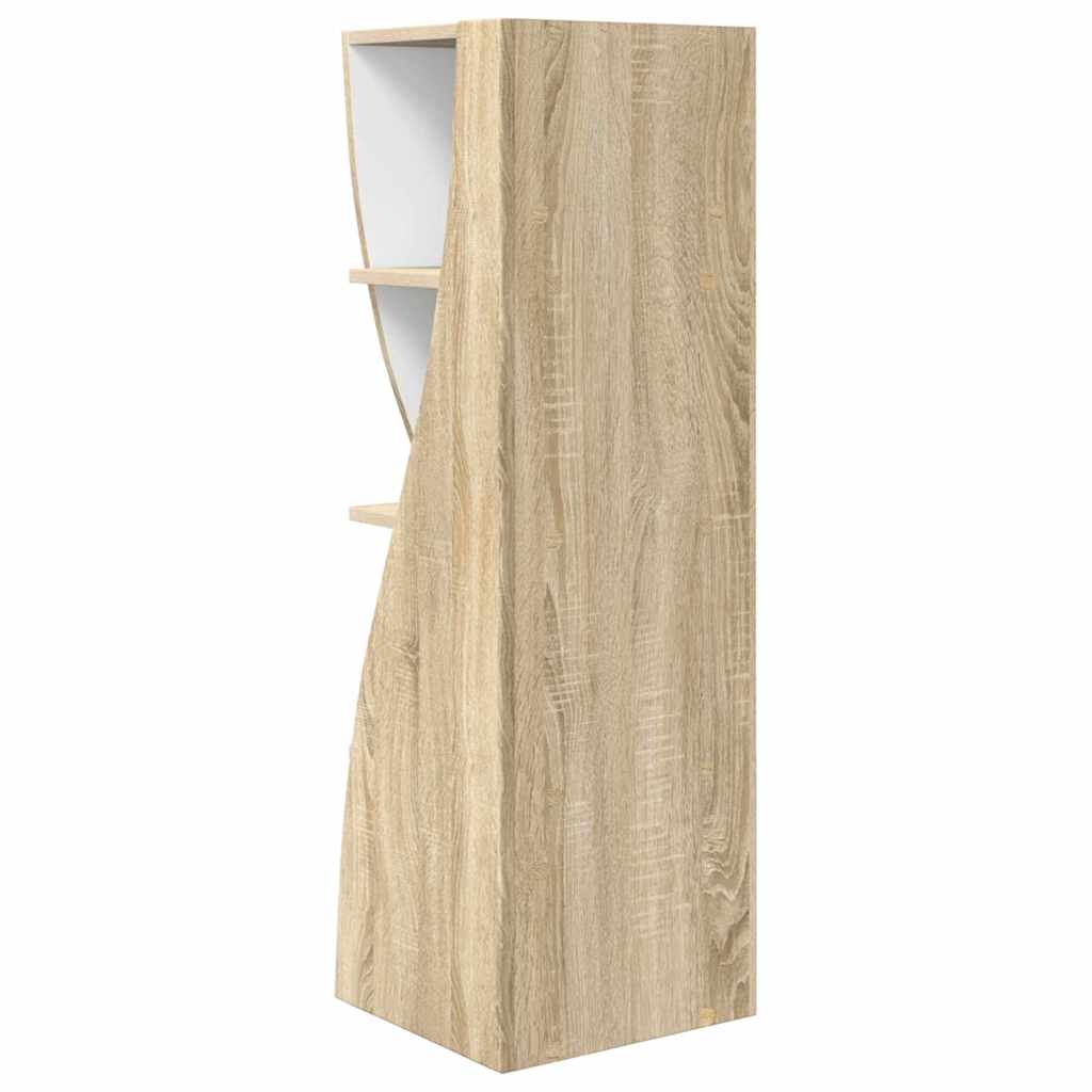 Dulap de colt Alb 32x32x102cm Lemn compozit — imaginea 8