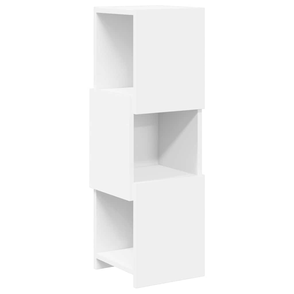 Dulap de colt Alb 25,5x25x80cm Lemn compozit