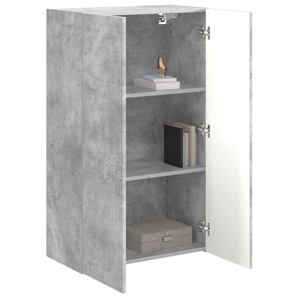 Dulap TV de perete Pe perete Gri din beton 59,5 x 31 x 100 cm — imaginea 4