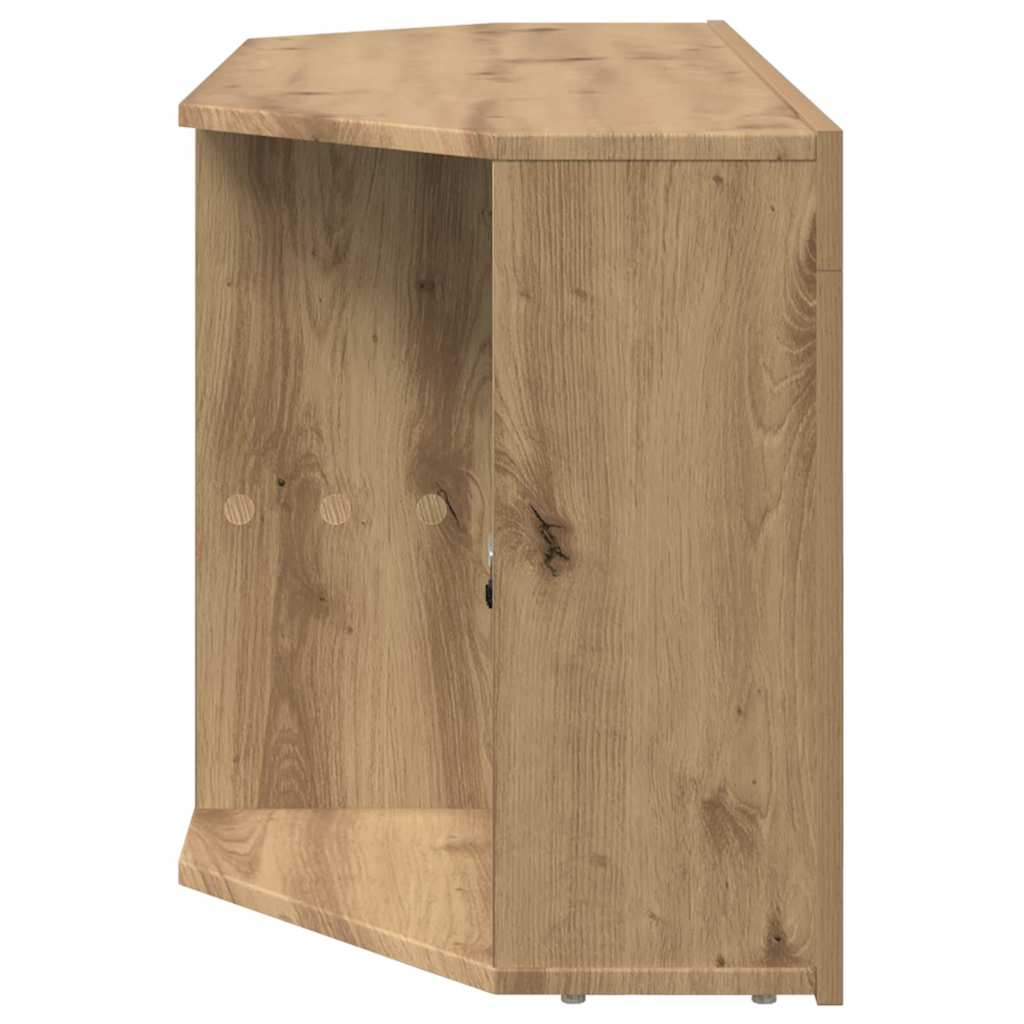 Sifonier LED pentru TV coltar Stejar Artizanal 108 x 40 x 50 cm — imaginea 10