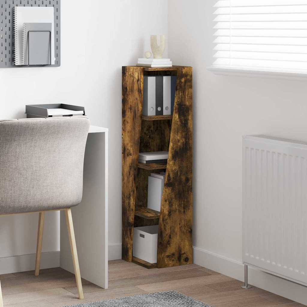 Dulap de colt Alb 27,5x27x102cm Lemn compozit — imaginea 5