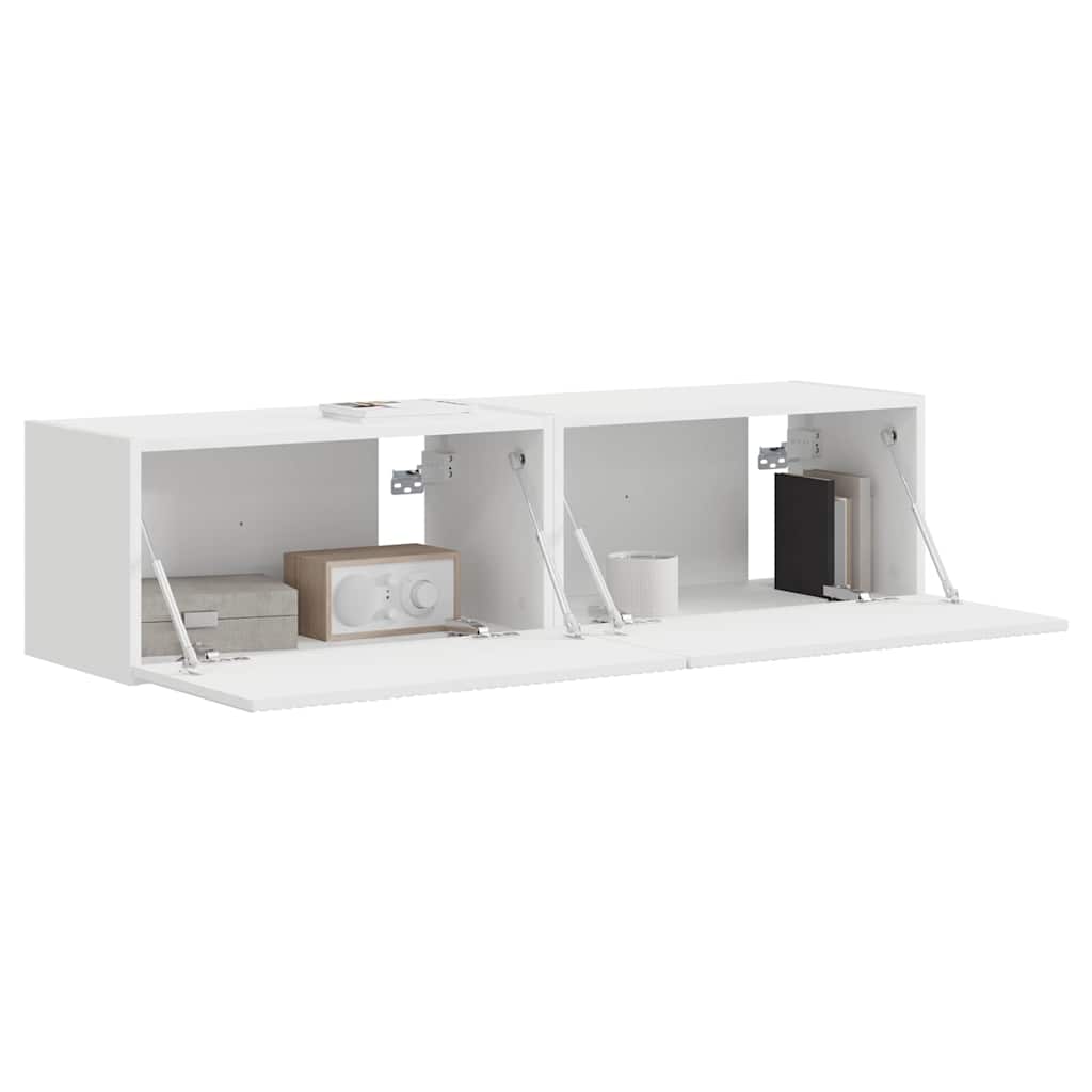 Dulap TV de perete 2 pcs Alb 60 x 31 x 29.5 cm Lemn compozit — imaginea 4