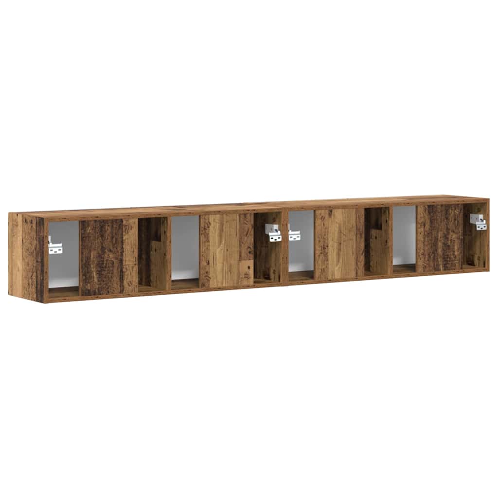 Dulap TV de perete Pe perete 2 pcs Lemn Vechi 60 x 31 x 29.5 cm — imaginea 10