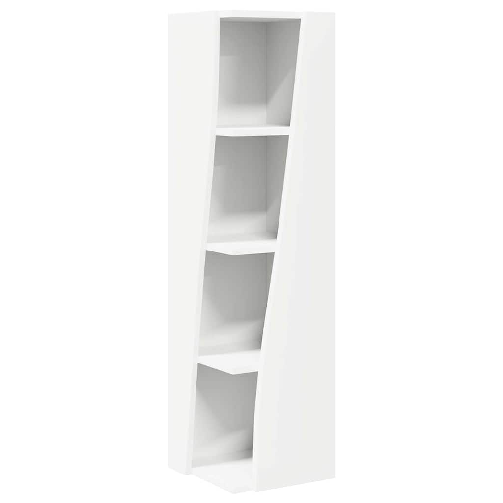 Dulap de colt Alb 27,5x27x102cm Lemn compozit