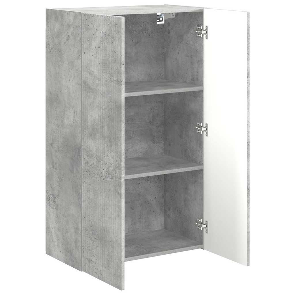 Dulap TV de perete Pe perete Gri din beton 59,5 x 31 x 100 cm — imaginea 6