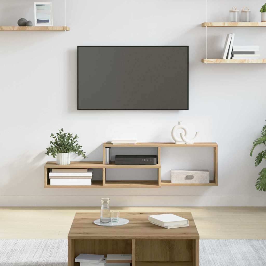 SuportTVdeperete 120x25x28,5cm Lemn compozit — imaginea 2